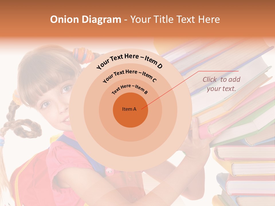 Caucasian Book Bag Holding PowerPoint Template