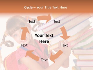 Caucasian Book Bag Holding PowerPoint Template