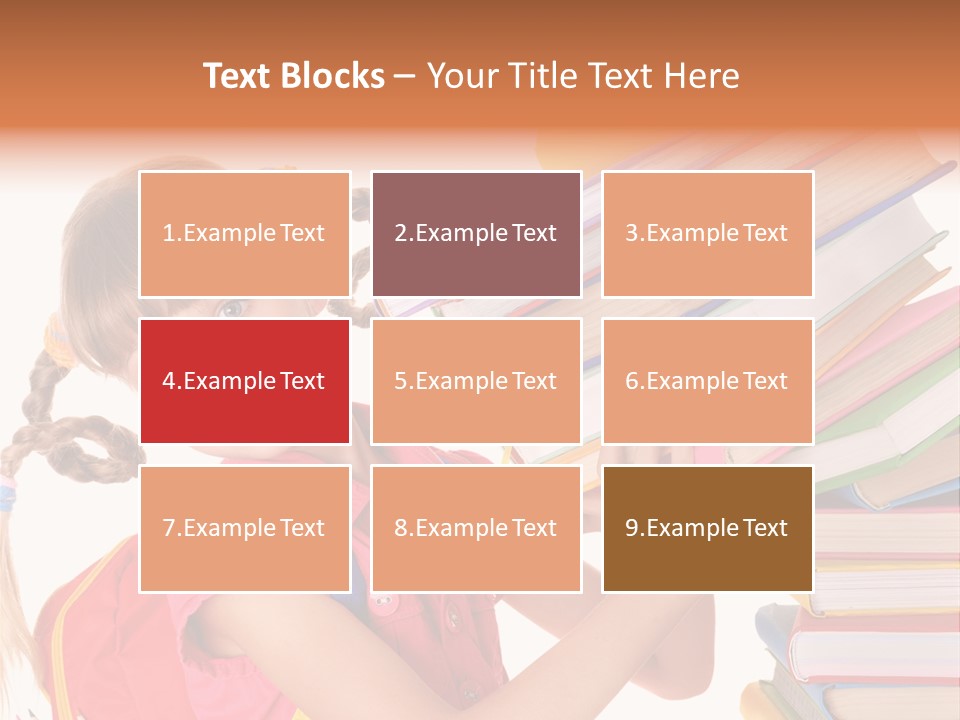 Caucasian Book Bag Holding PowerPoint Template