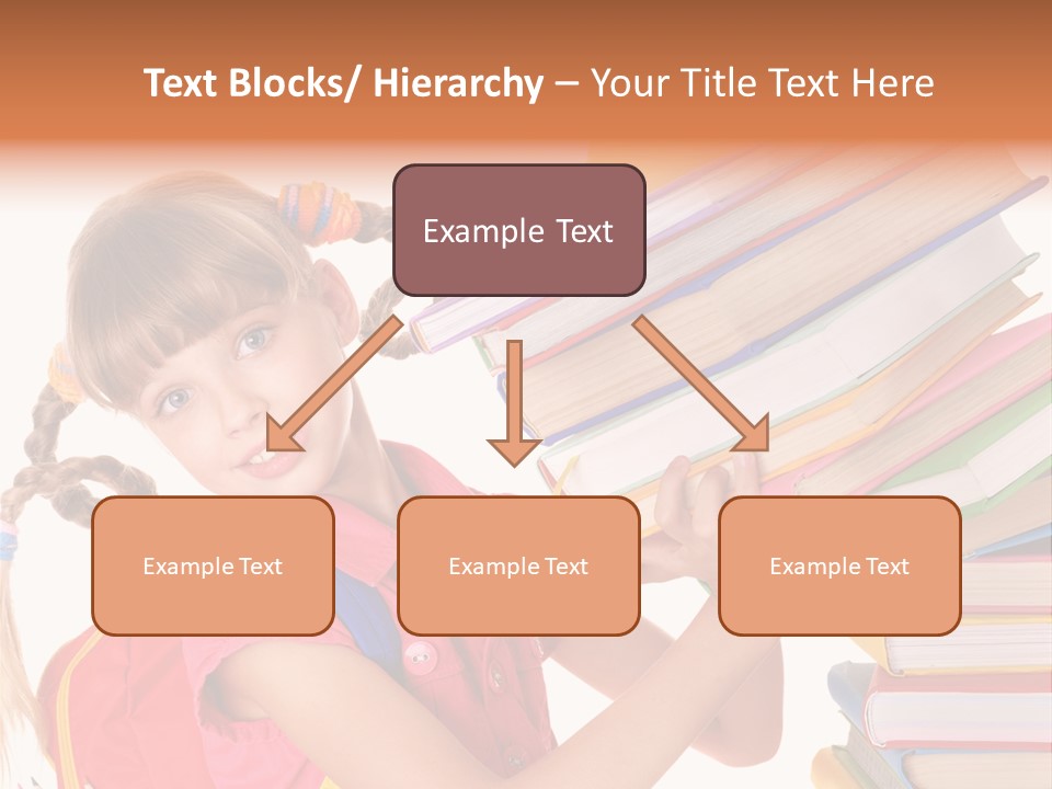 Caucasian Book Bag Holding PowerPoint Template