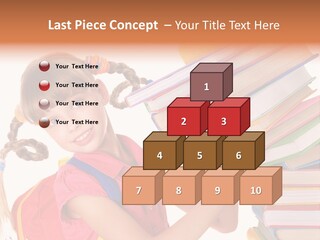 Caucasian Book Bag Holding PowerPoint Template