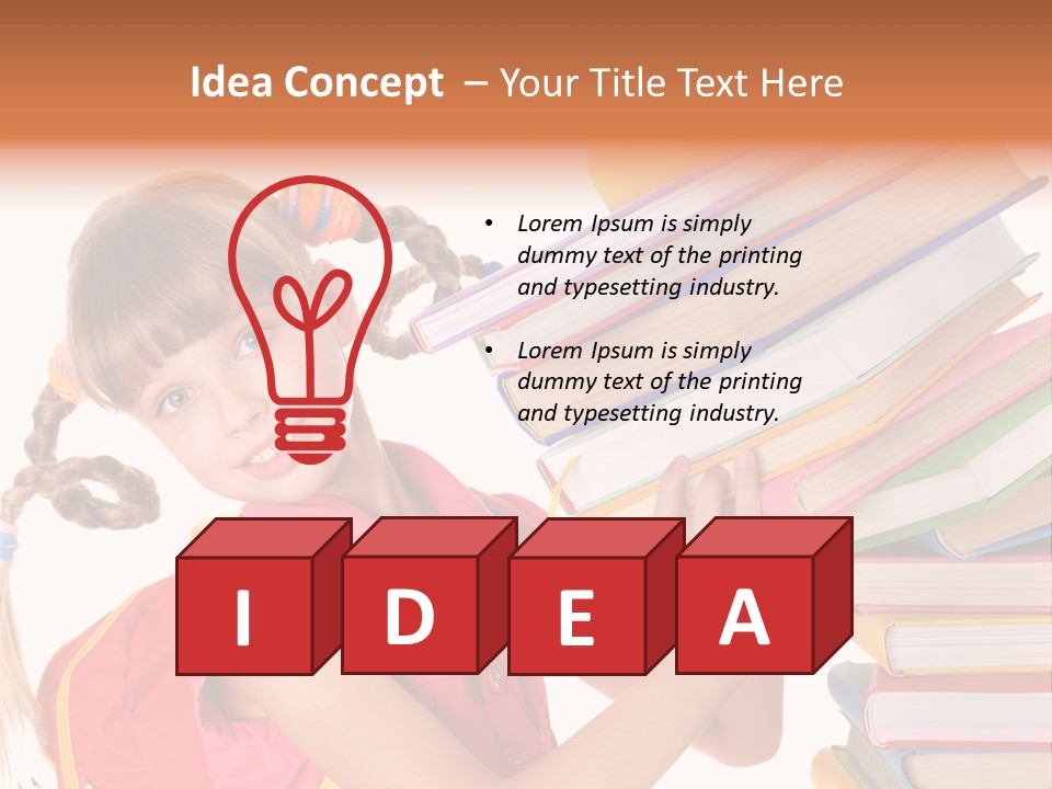 Caucasian Book Bag Holding PowerPoint Template