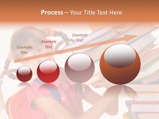 Caucasian Book Bag Holding PowerPoint Template