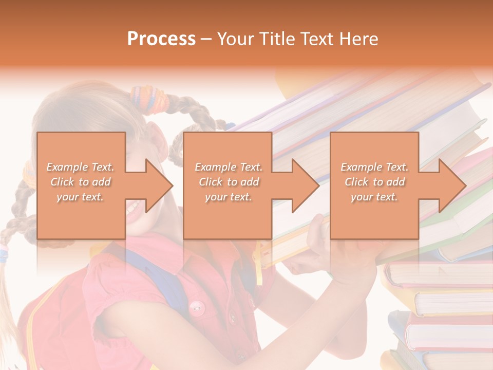 Caucasian Book Bag Holding PowerPoint Template