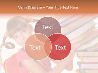 Caucasian Book Bag Holding PowerPoint Template