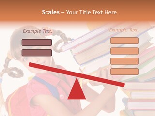 Caucasian Book Bag Holding PowerPoint Template