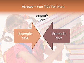 Caucasian Book Bag Holding PowerPoint Template