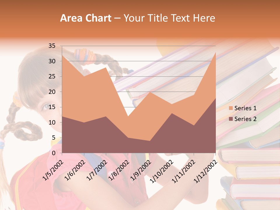 Caucasian Book Bag Holding PowerPoint Template
