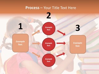Caucasian Book Bag Holding PowerPoint Template