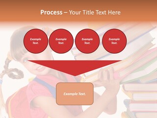 Caucasian Book Bag Holding PowerPoint Template