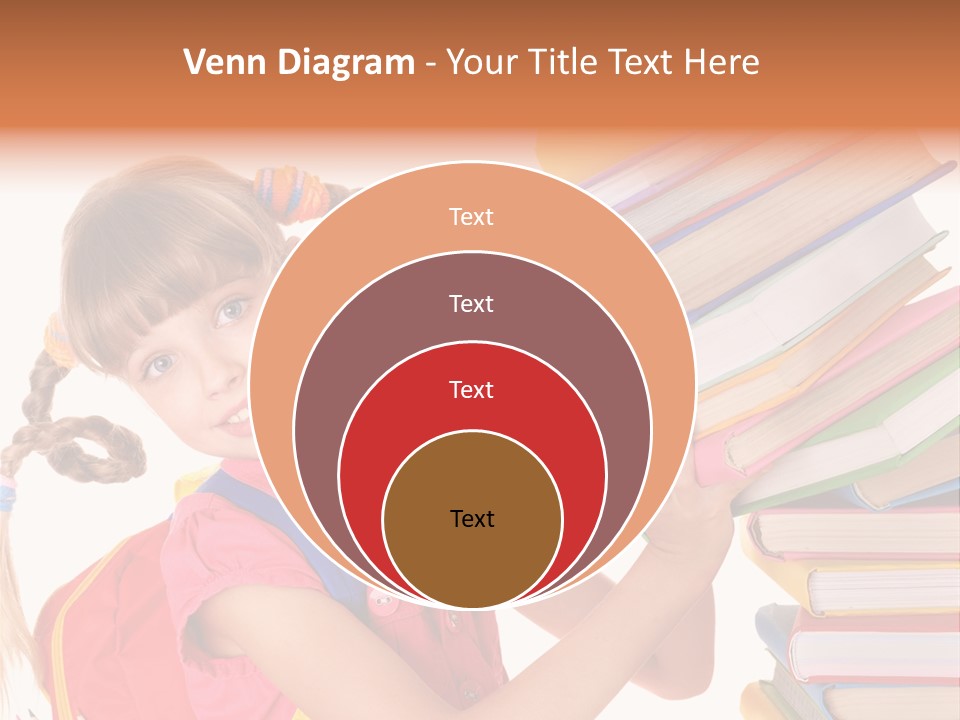 Caucasian Book Bag Holding PowerPoint Template