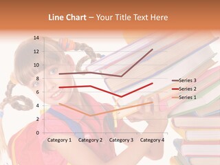Caucasian Book Bag Holding PowerPoint Template