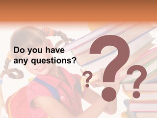 Caucasian Book Bag Holding PowerPoint Template