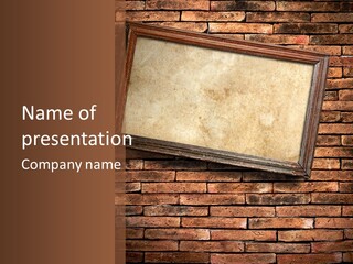 Old Grunge Frame PowerPoint Template