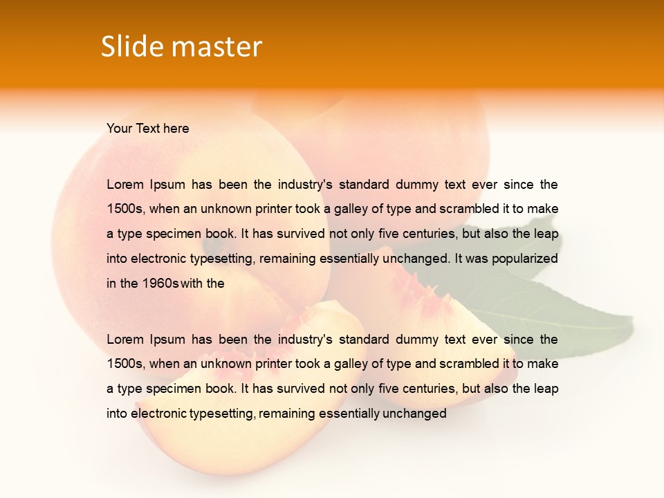 Peach Harvest Healthy PowerPoint Template