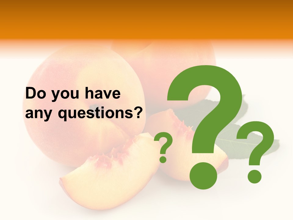 Peach Harvest Healthy PowerPoint Template