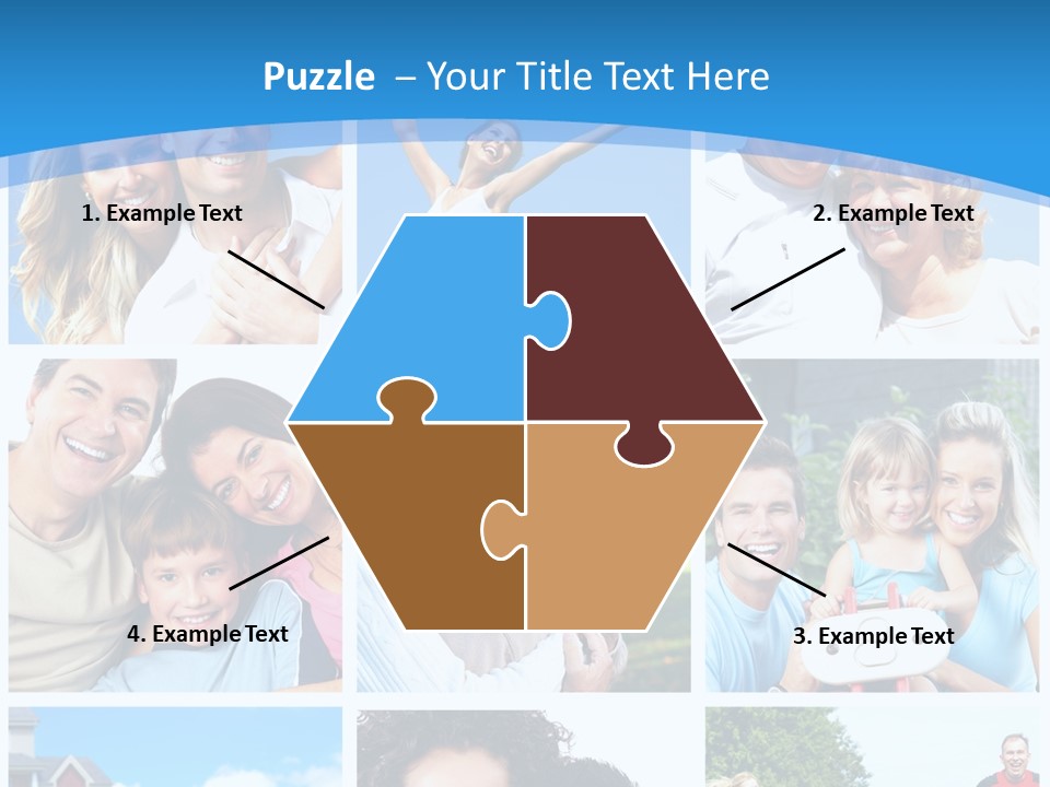 Group Kid Togetherness PowerPoint Template