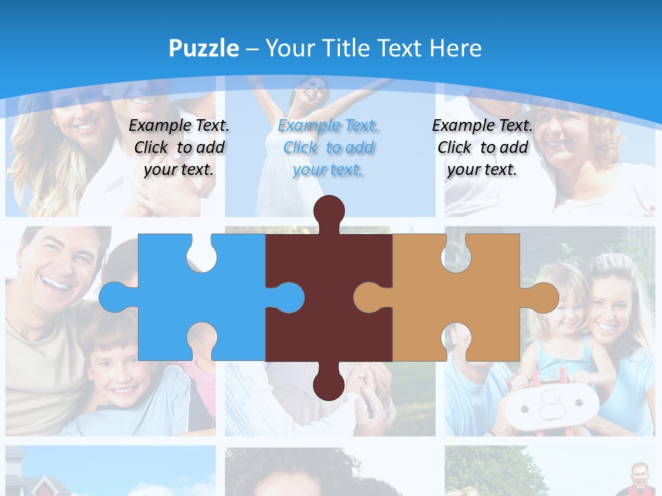 Group Kid Togetherness PowerPoint Template