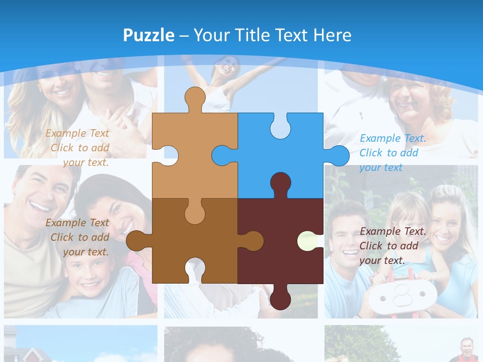 Group Kid Togetherness PowerPoint Template