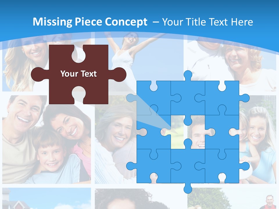 Group Kid Togetherness PowerPoint Template