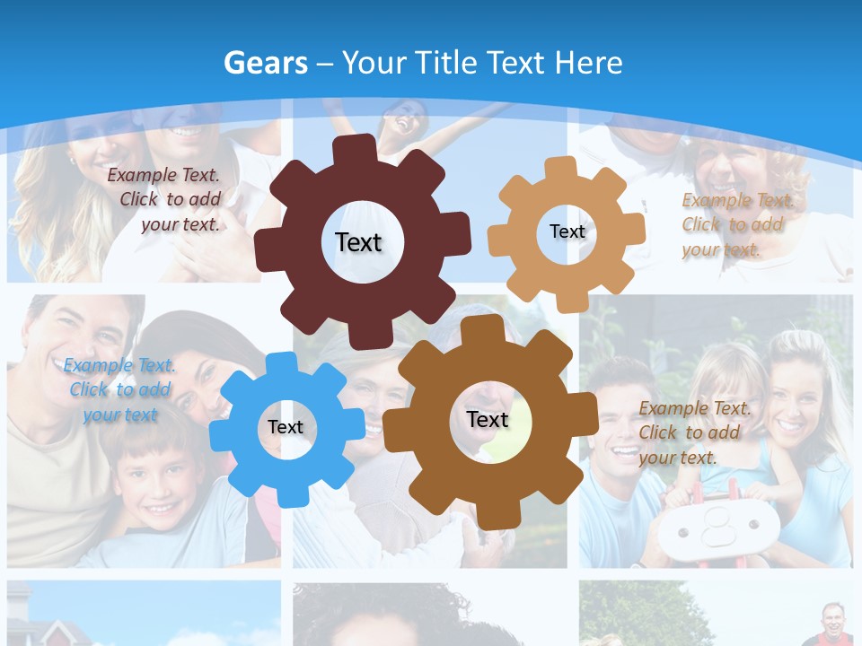 Group Kid Togetherness PowerPoint Template