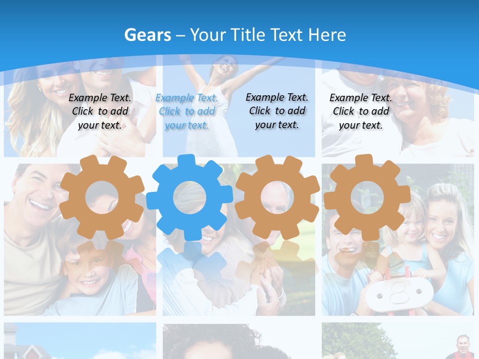 Group Kid Togetherness PowerPoint Template