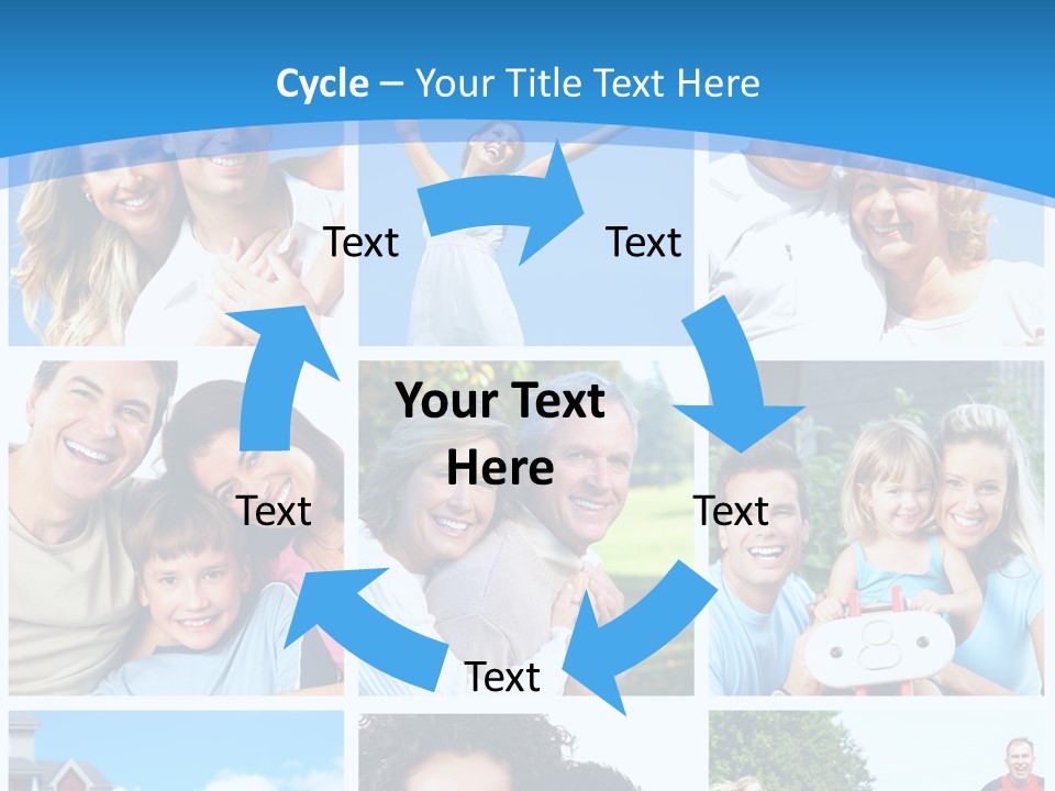 Group Kid Togetherness PowerPoint Template