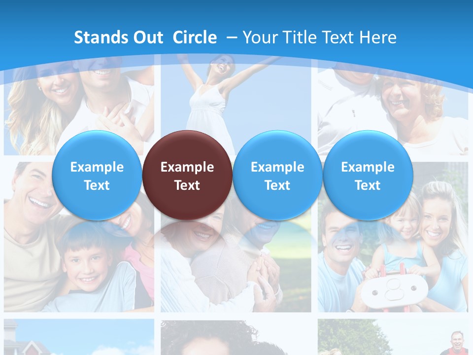 Group Kid Togetherness PowerPoint Template