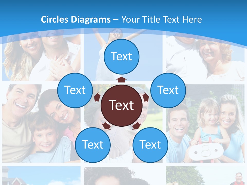 Group Kid Togetherness PowerPoint Template