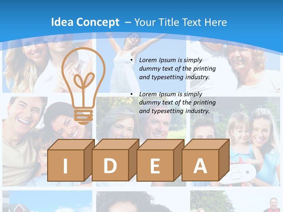 Group Kid Togetherness PowerPoint Template