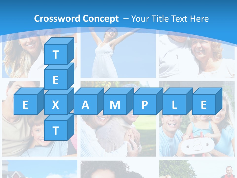 Group Kid Togetherness PowerPoint Template