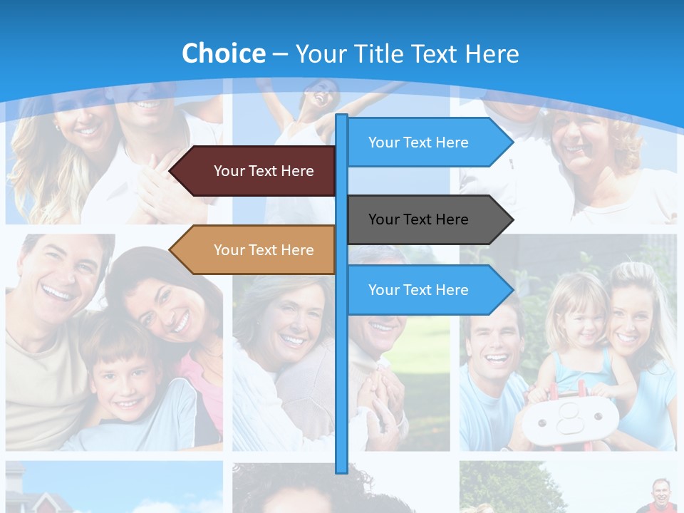 Group Kid Togetherness PowerPoint Template