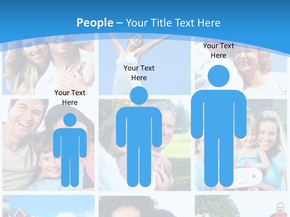 Group Kid Togetherness PowerPoint Template