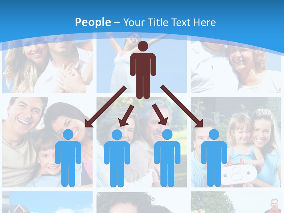 Group Kid Togetherness PowerPoint Template