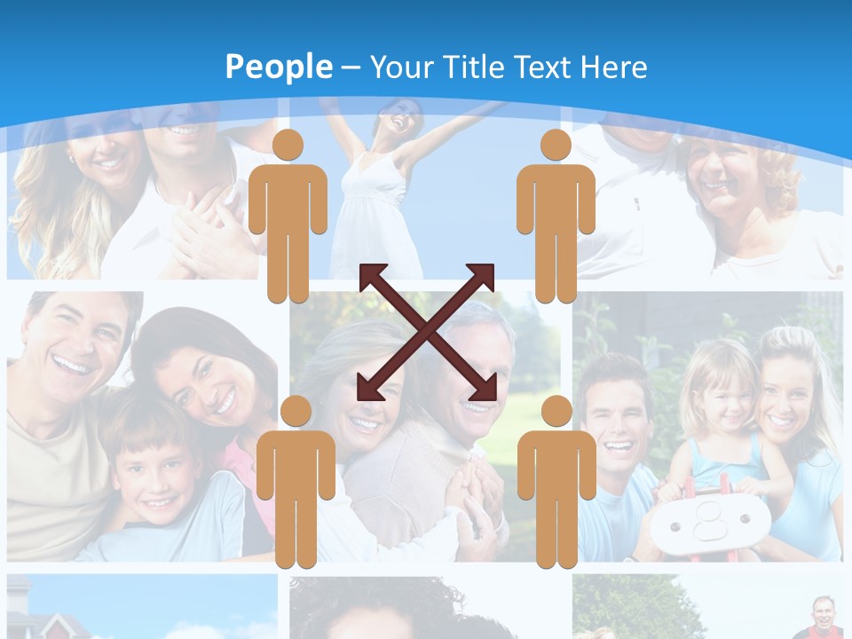 Group Kid Togetherness PowerPoint Template