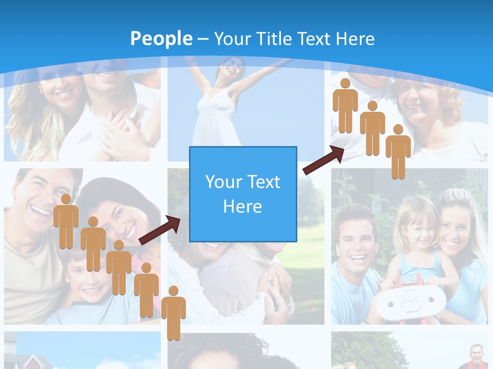 Group Kid Togetherness PowerPoint Template