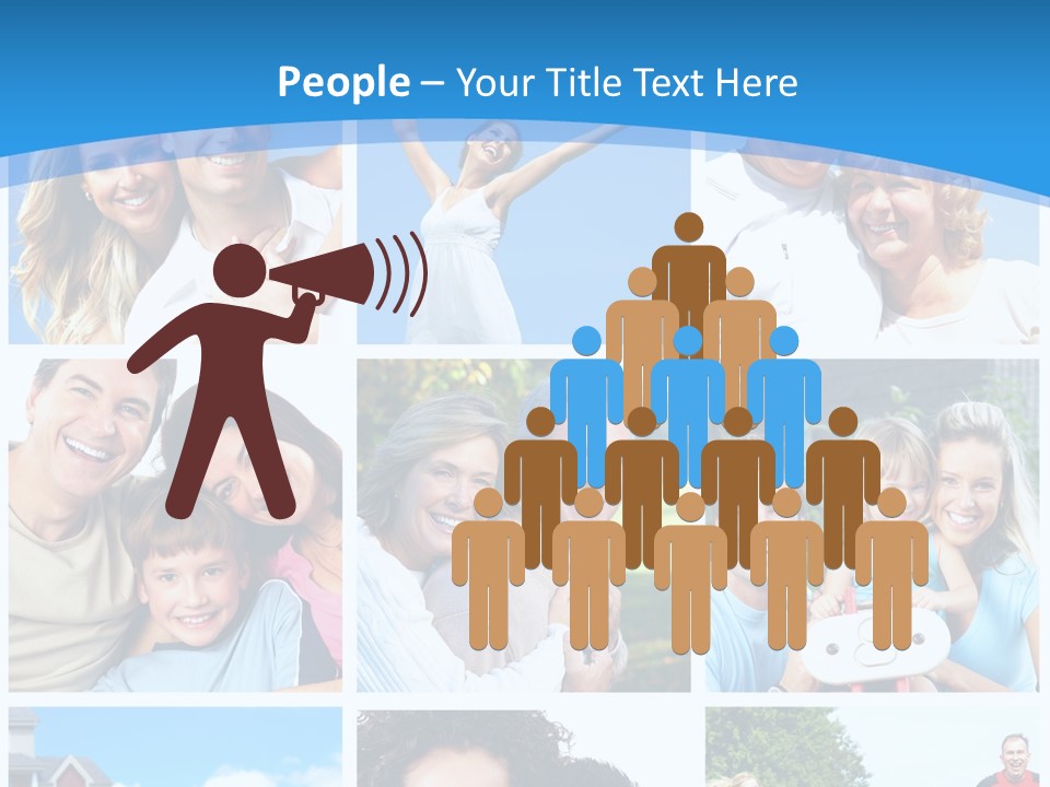 Group Kid Togetherness PowerPoint Template