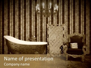 Shadow Furniture Elegance PowerPoint Template