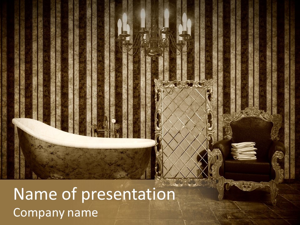 Shadow Furniture Elegance PowerPoint Template