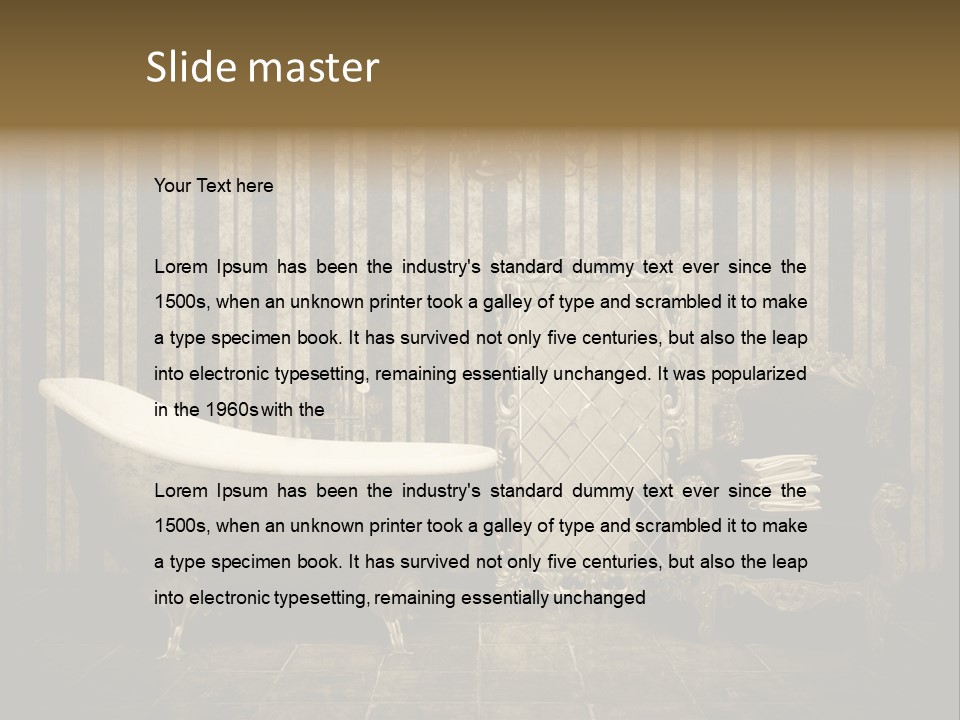 Shadow Furniture Elegance PowerPoint Template