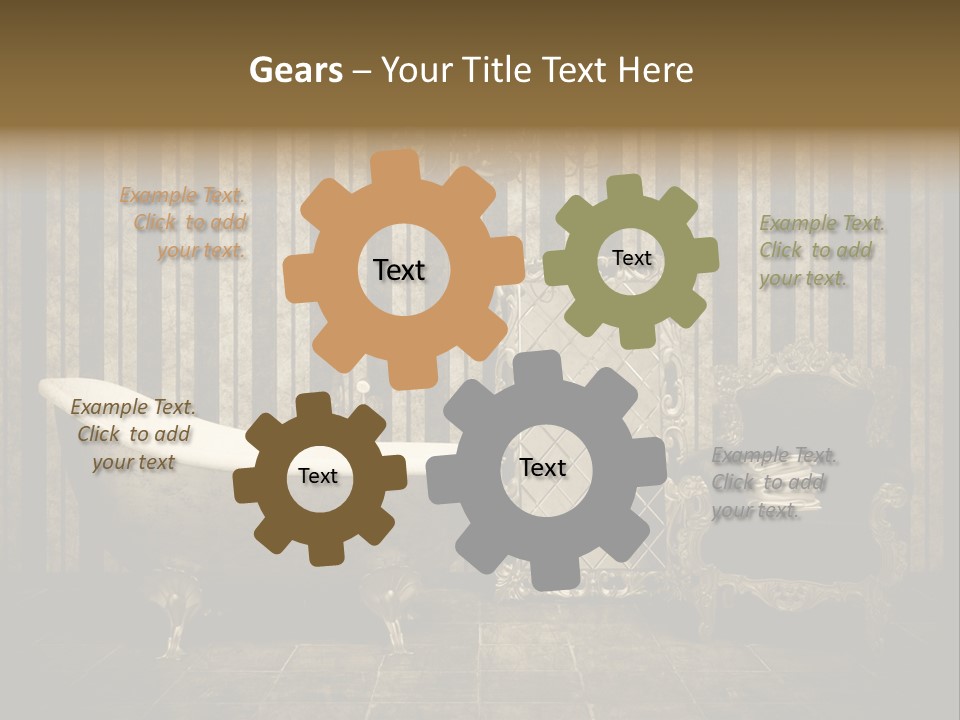 Shadow Furniture Elegance PowerPoint Template