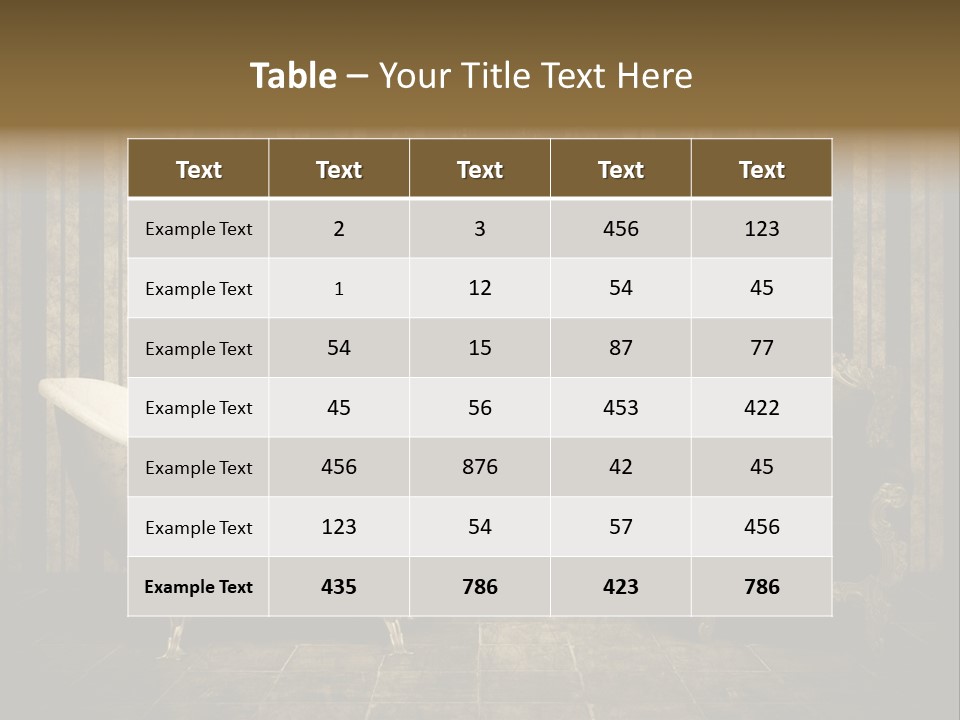 Shadow Furniture Elegance PowerPoint Template
