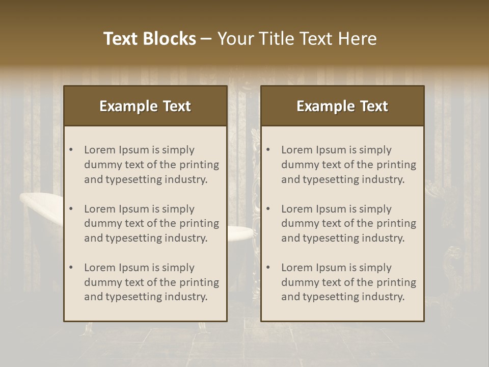 Shadow Furniture Elegance PowerPoint Template