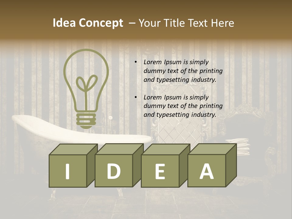 Shadow Furniture Elegance PowerPoint Template