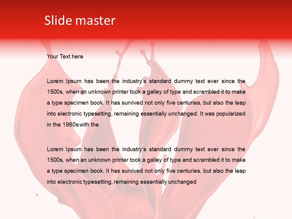 Splash Splashing Background PowerPoint Template