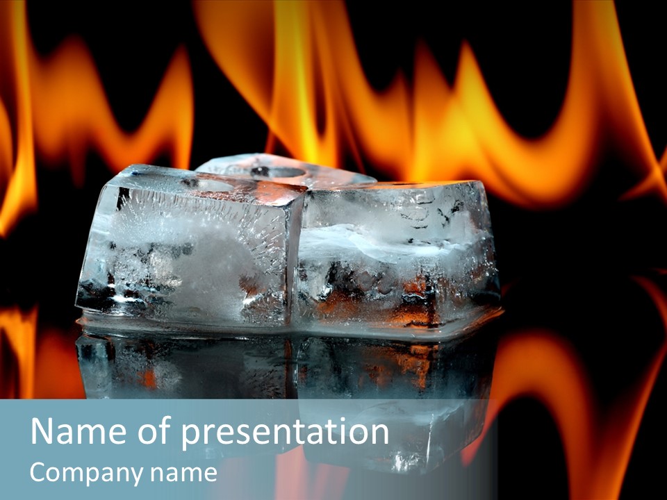 Hot Burning Ice PowerPoint Template