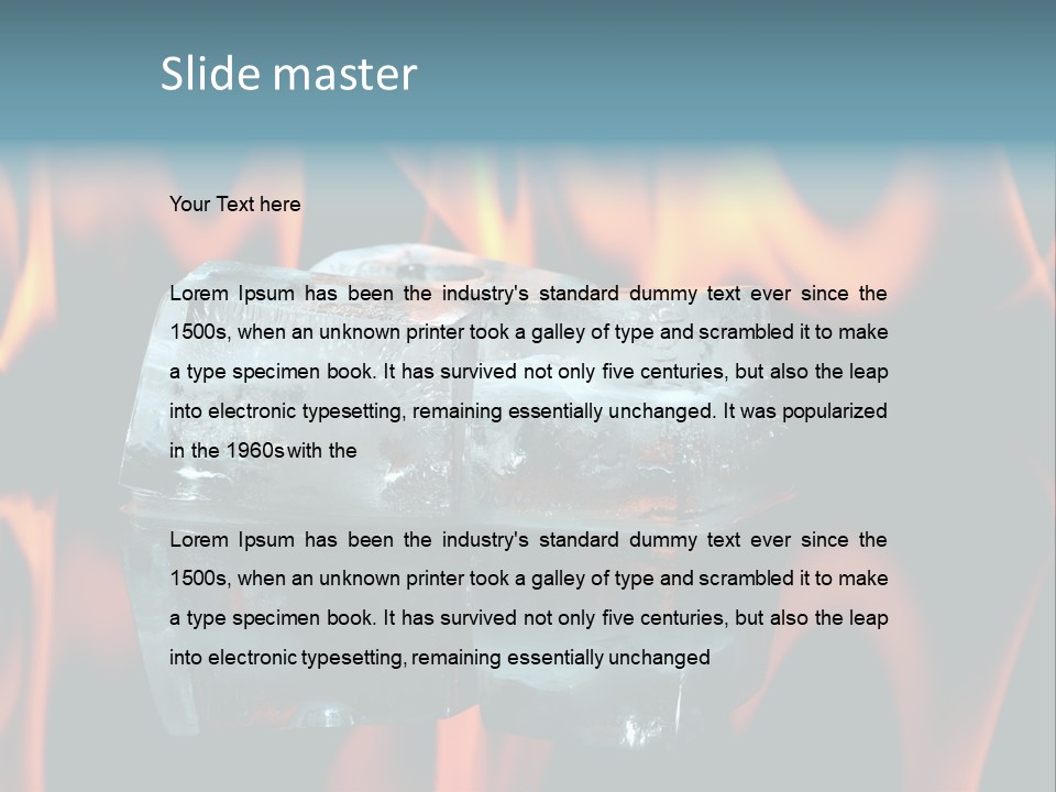 Hot Burning Ice PowerPoint Template