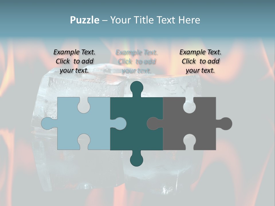 Hot Burning Ice PowerPoint Template