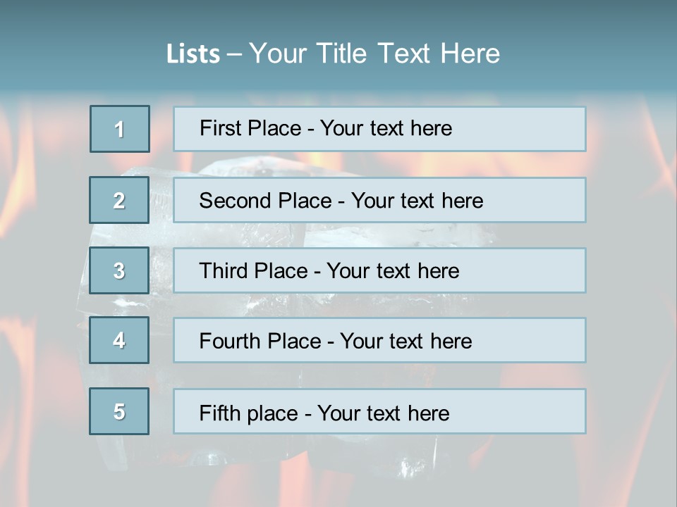 Hot Burning Ice PowerPoint Template