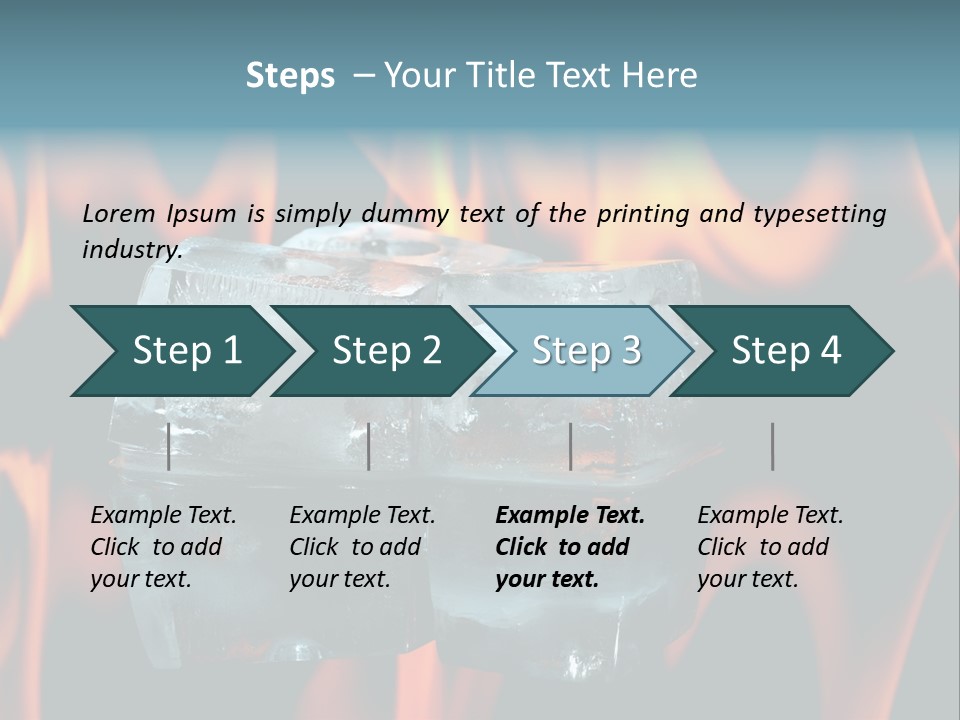Hot Burning Ice PowerPoint Template